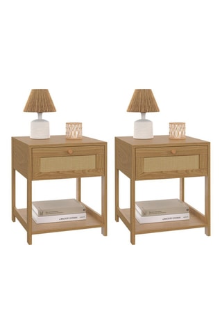 2 tables de chevet 1 tiroir Erin - 40 x 48 x 40 cm