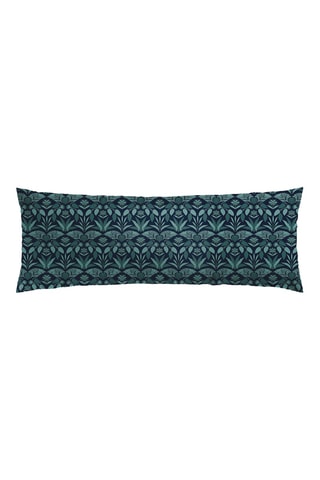 Funda de almohada reversible de satén de algodón 80 hilos/cm² Zanzibar - Azul oscuro