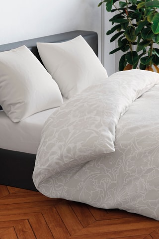 Sábana bajera de satén de algodón 80 hilos/cm² Liso - Beige