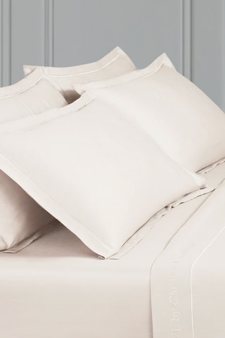 2 fundas de almohada de satén de algodón 80 hilos/cm² Uni 1 baratta - Topo