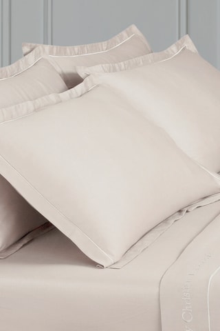 2 fundas de almohada de satén de algodón 80 hilos/cm² Uni 1 baratta - Topo