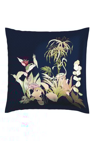 Funda de almohada de satén de algodón 80 hilos/cm² Miami - Azul oscuro