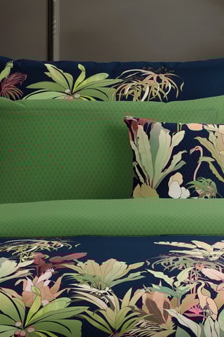 Funda de almohada de satén de algodón 80 hilos/cm² Miami - Azul oscuro