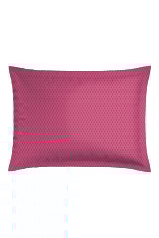 Funda de almohada reversible de satén de algodón 80 hilos/cm² Exotique - Frambuesa