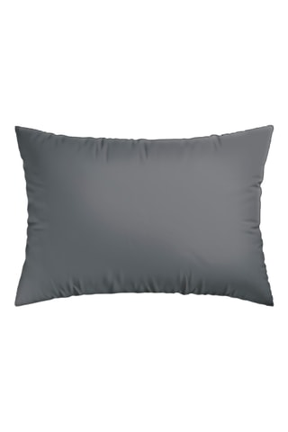 2 fundas de almohada de satén de algodón 80 hilos/cm² Dobby - Gris oscuro