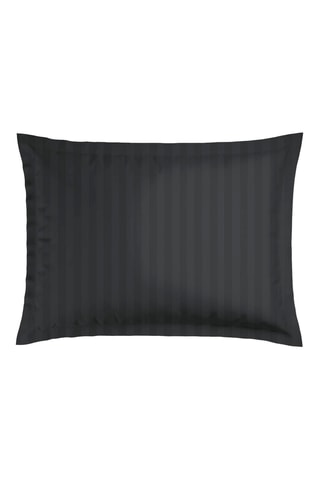 2 fundas de almohada de satén de algodón 80 hilos/cm² Dobby - Negro