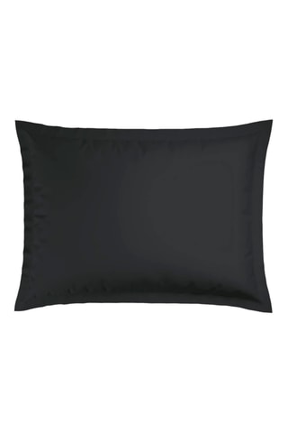 2 fundas de almohada de satén de algodón 80 hilos/cm² Dobby - Negro