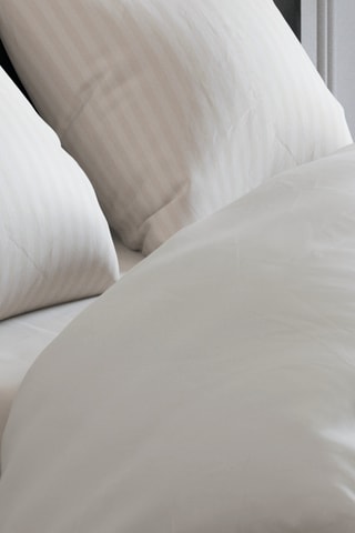 2 fundas de almohada de satén de algodón 80 hilos/cm² Dobby - Topo