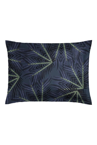 Funda de almohada de satén de algodón 80 hilos/cm² Hirondelles - Azul marino