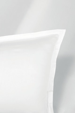 2 fundas de almohada de satén de algodón 80 hilos/cm² Uni 1 baratta - Blanco