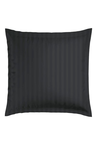 2 fundas de almohada de satén de algodón 80 hilos/cm² Dobby - Negro