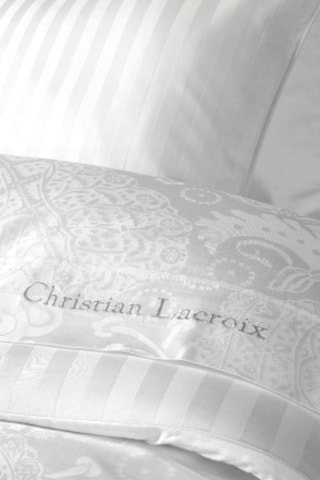 Funda de almohada reversible de satén de algodón 80 hilos/cm² Arles - Blanco