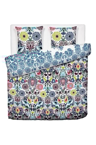 Juego de nórdico de satén de algodón 80 hilos/cm² Love Stories - Blanco