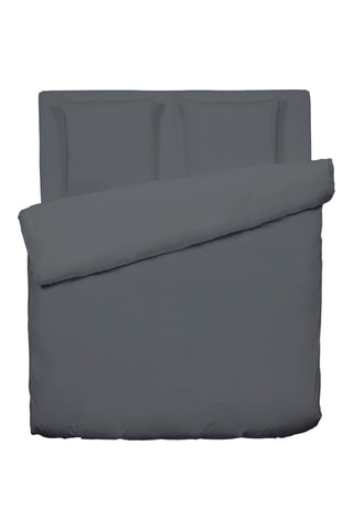 Juego de nórdico de satén de algodón 80 hilos/cm² Uni - Gris claro