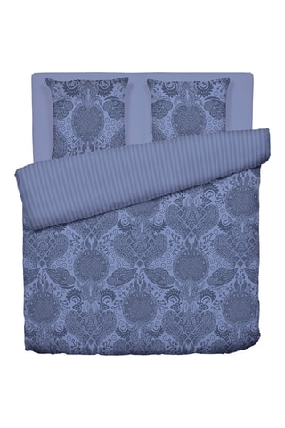 Juego de nórdico de satén de algodón 80 hilos/cm² Arles - Azul cobalto