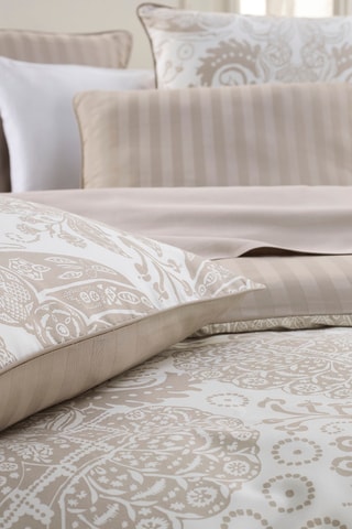 Parure de couette en satin de coton 80 fils/cm² Arles - Taupe