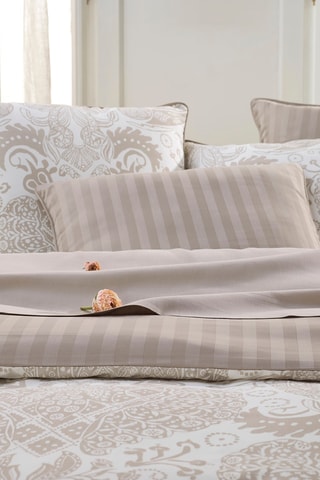Parure de couette en satin de coton 80 fils/cm² Arles - Taupe