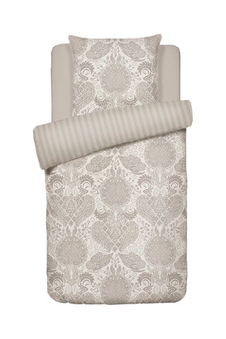 Parure de couette en satin de coton 80 fils/cm² Arles - Taupe
