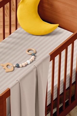 Juego de nórdico de satén de algodón 80 hilos/cm² Dobby stripe woven - Topo