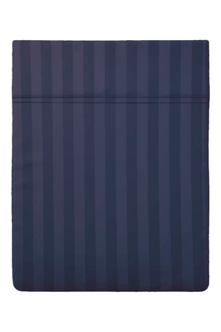 Sábana encimera de satén de algodón 80 hilos/cm² Dobby Stripe Woven - Azul oscuro