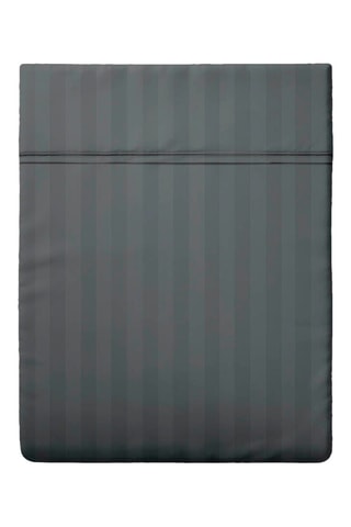 Sábana encimera de satén de algodón 80 hilos/cm² Dobby Stripe Woven - Gris oscuro