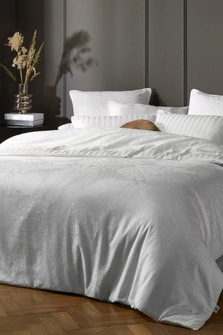 Sábana encimera de satén de algodón 80 hilos/cm² Arles - Blanco