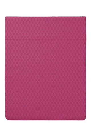 Sábana encimera de satén de algodón 80 hilos/cm² Garden micro - Rosa