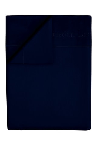 Sábana encimera de satén de algodón 80 hilos/cm² Uni 1 baratta - Azul noche