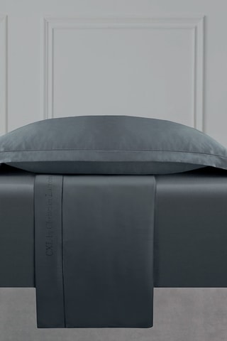 Sábana encimera de satén de algodón 80 hilos/cm² Uni 1 baratta - Gris oscuro