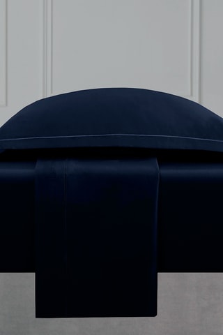 Juego de sábanas de satén de algodón 80 hilos/cm² Uni 1 baratta - Azul rey