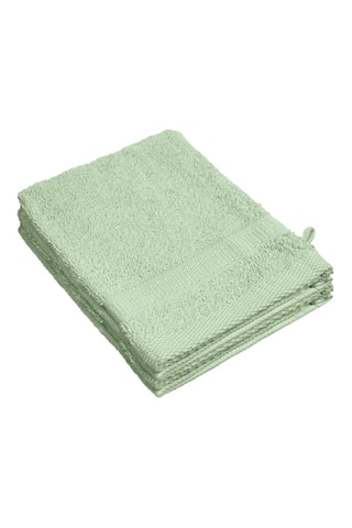 4 manoplas de baño Azur - Verde claro