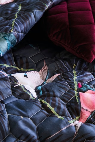 Colcha de satén de algodón 80 hilos/cm² Tanzanie - Negro