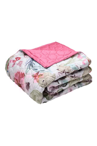 Colcha de satén de algodón 80 hilos/cm² Exotique - Blanco