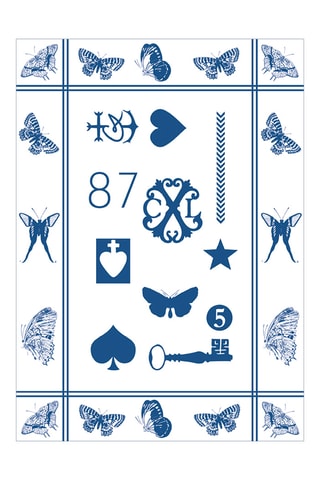 2 paños Amulette - Azul petróleo