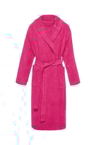 Albornoz con capucha de terciopelo Uni - Fucsia