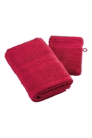 Toalla y manopla de baño Azur - Burdeos