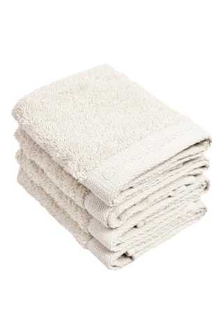 4 toallas de tocador Azur - Blanco - 30 x 30 cm