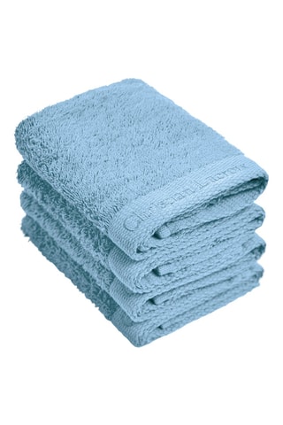 4 toallas de tocador Azur - Celeste - 30 x 30 cm