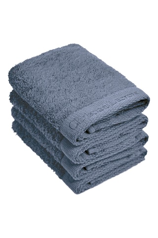 4 toallas de tocador Azur - Azul grisáceo - 30 x 30 cm