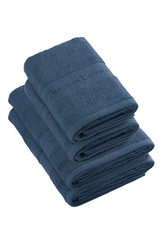 2 toallas de mano y 2 toallas de ducha Azur - Azul marino