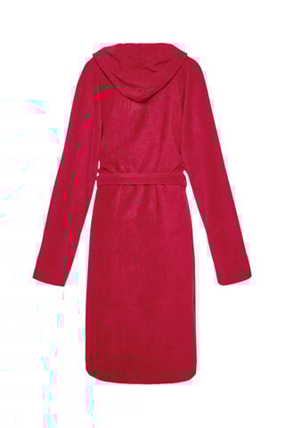 Albornoz de terciopelo con capucha - Burdeos