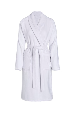 Albornoz de terciopelo - Blanco