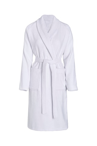 Albornoz de terciopelo - Blanco