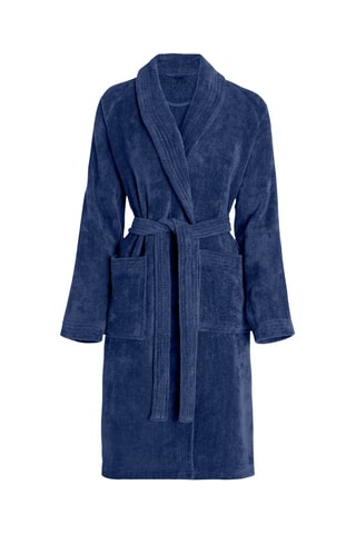 Albornoz de terciopelo - Azul marino