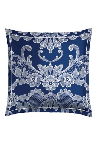 2 fundas de almohada de satén de algodón 80 hilos/cm² - Azul