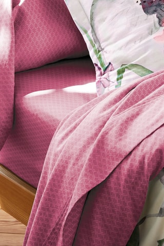 Funda de almohada de satén de algodón 80 hilos/cm² - Rosa