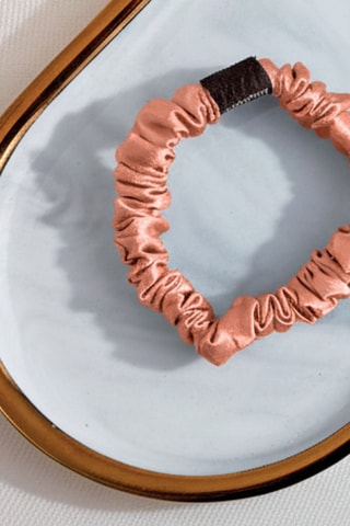 3 gomas para el pelo de seda - Rosa