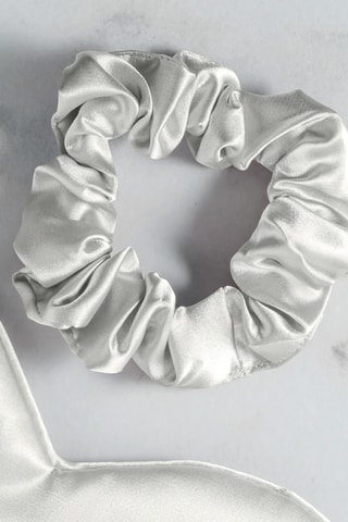 Goma para el pelo de seda - Blanco