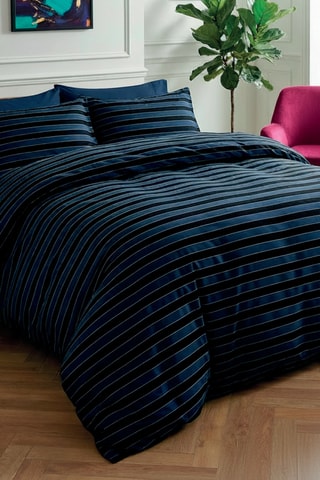 Colcha de satén de algodón 80 hilos/cm² - Azul