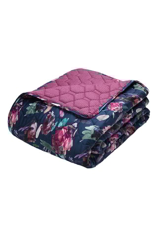 Colcha de satén de algodón 80 hilos/cm² - Azul oscuro